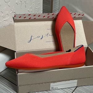 Rothy’s size 10 pointed in tropical punch.